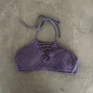 Xhilaration Crochet Halter Swim Top